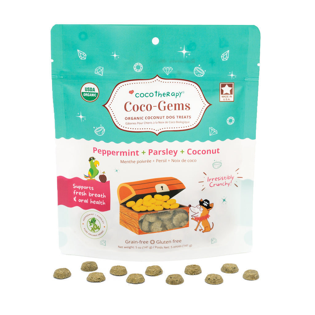 Cocotherapy Coco-Gems Training Treats Peppermint + Parsley (Organic Training Treat for dogs)