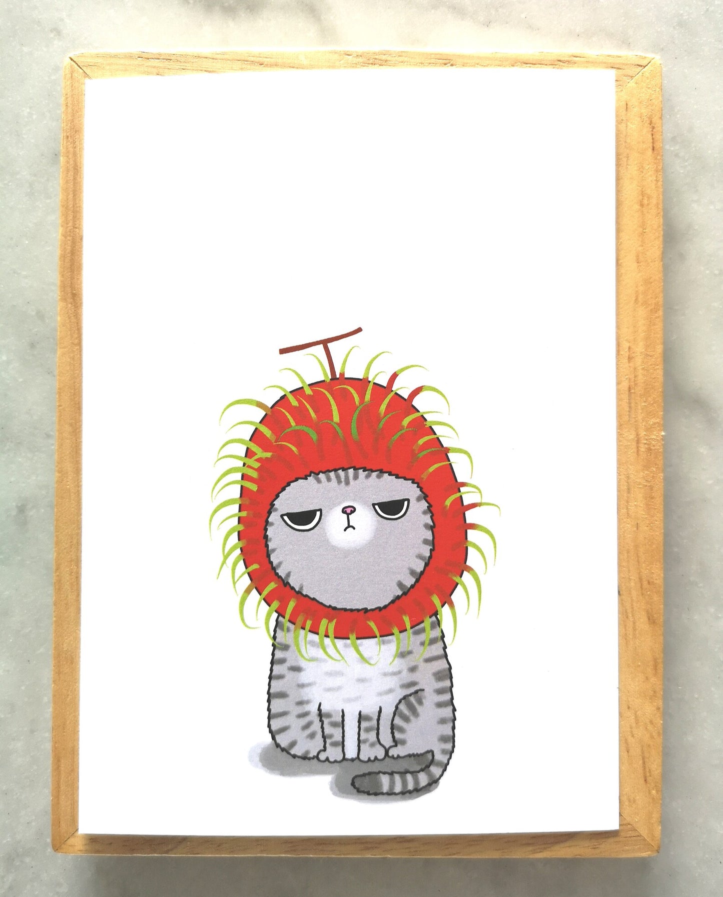 Rambutan Cat Postcard