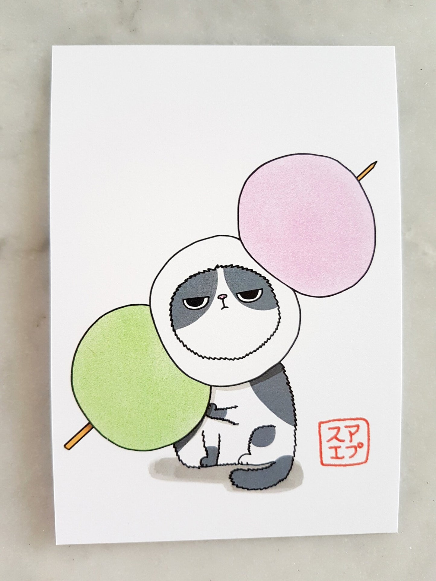 Dango Cat Postcard