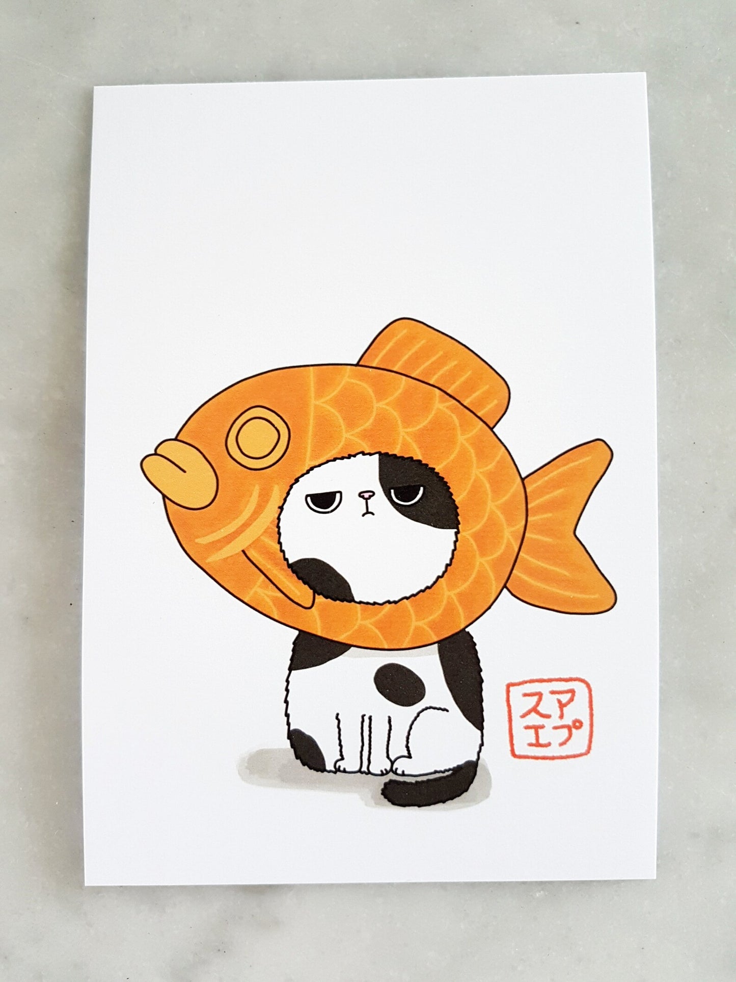 Taiyaki Cat Postcard