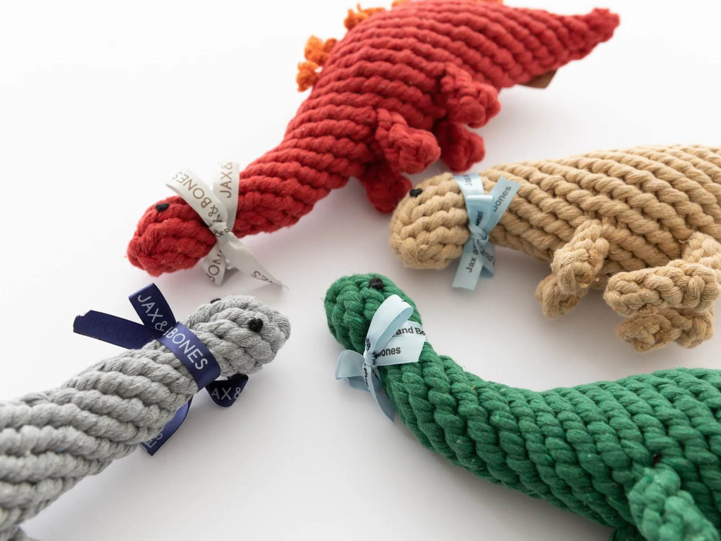 Ⓗ Stegosaurus Rope Dog Toy (Red)