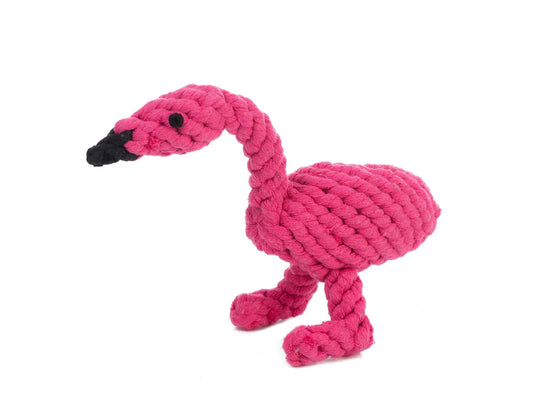 Ⓛ Jax & Bones Fran the Flamingo Rope Dog Toy