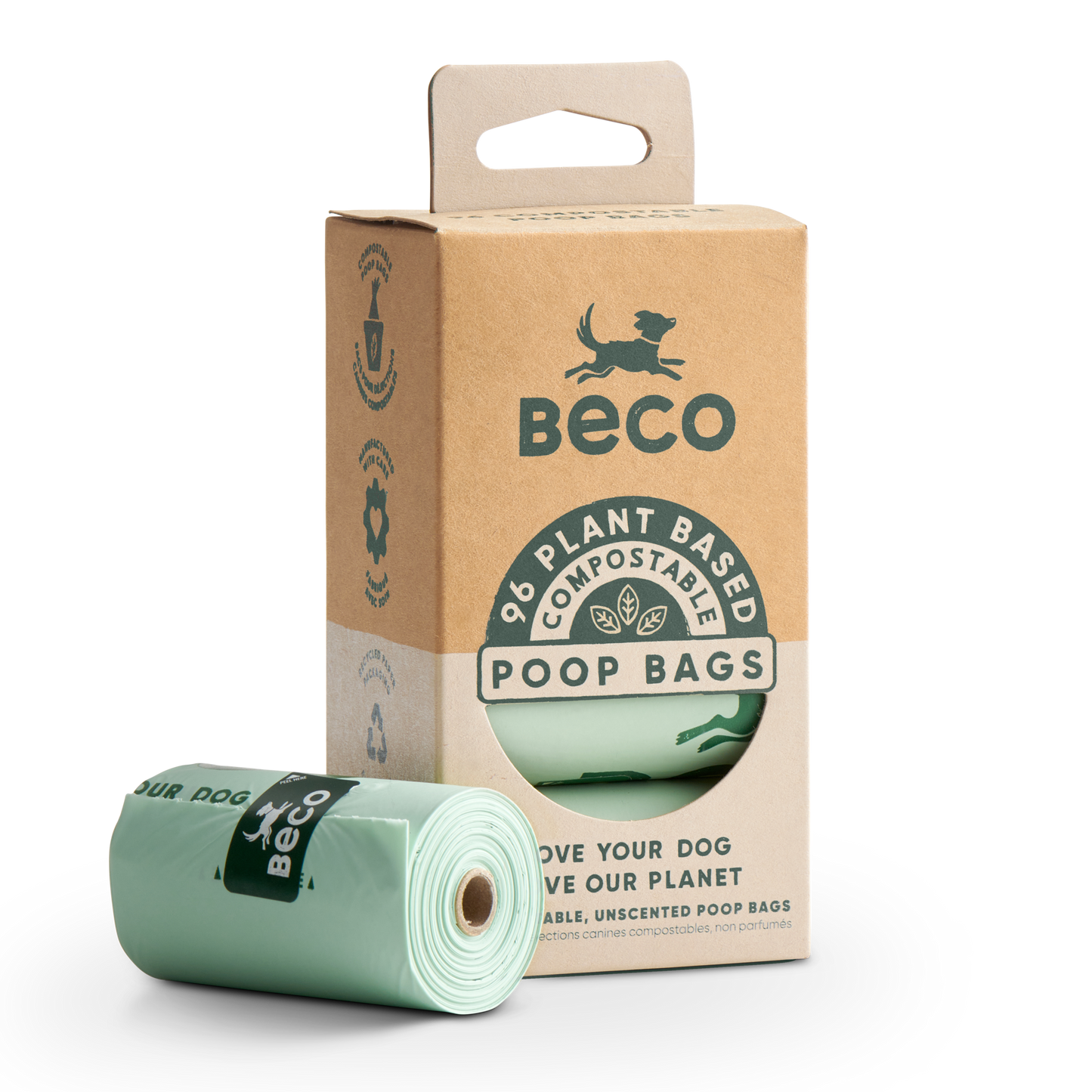 Beco Compostable Poop Bags (96 Bags)