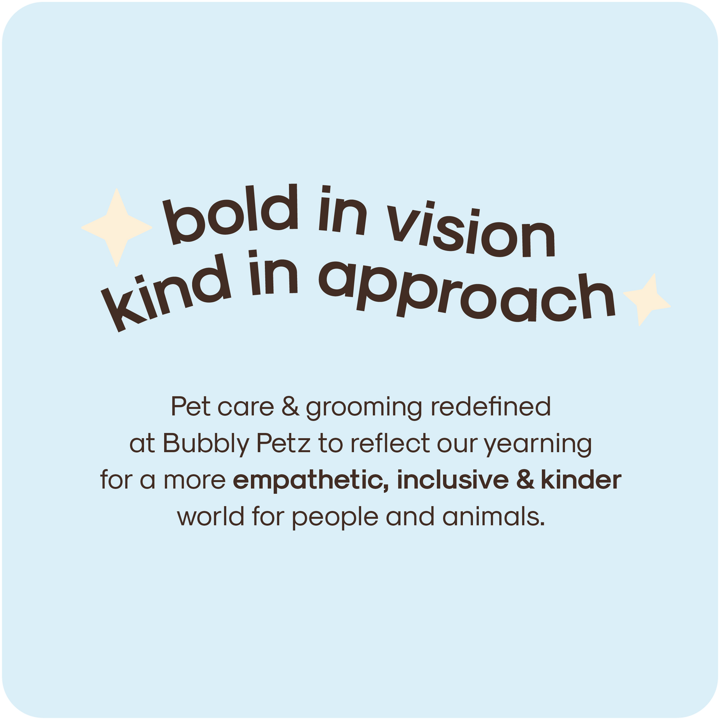 bold in vision, kind in approach