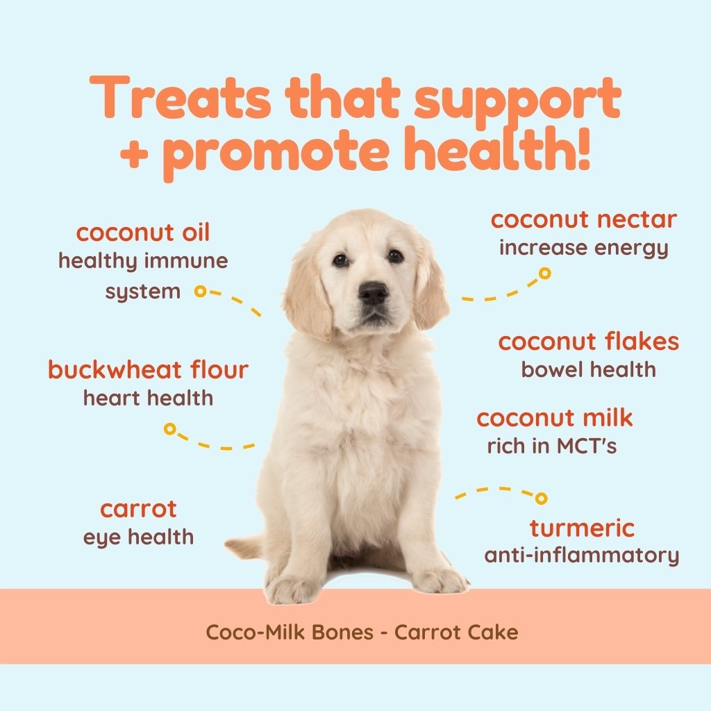 Cocotherapy Coco-Milk Bones Carrot Cake Biscuit (Organic Coconut Treat for dogs)