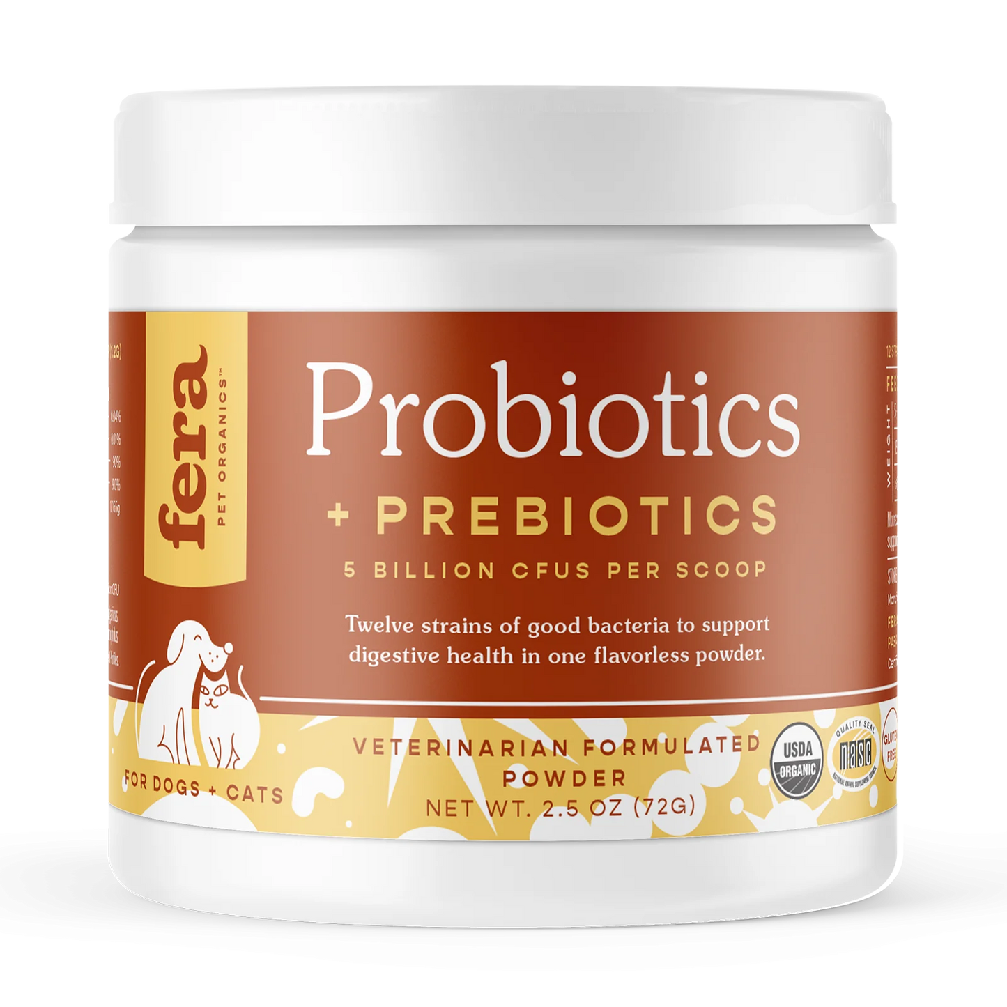 Fera Pets USDA Organic Probiotics with Prebiotics