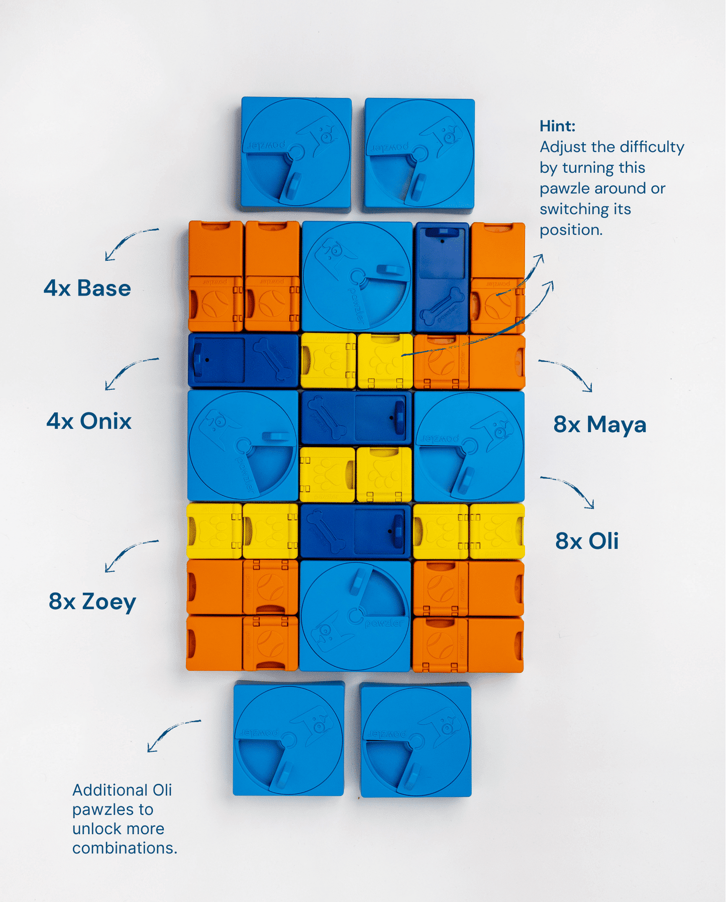 Pawzler Modular Dog Puzzle - Rainbow Set