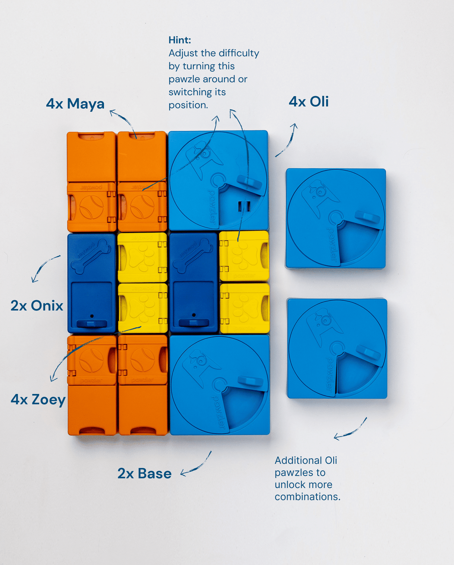 Pawzler Modular Dog Puzzle - Rainbow Set