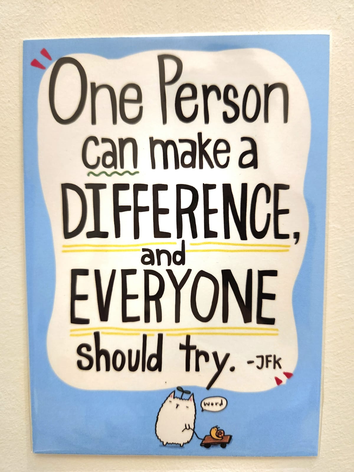 One Person Can Make A Difference Card