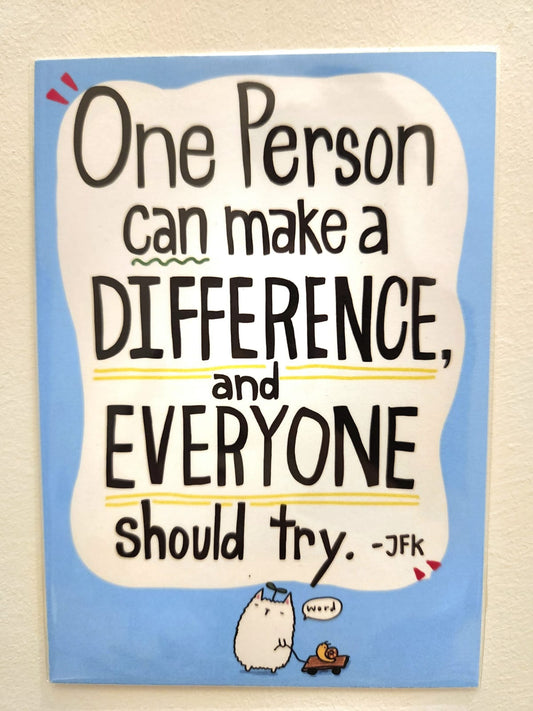 One Person Can Make A Difference Card