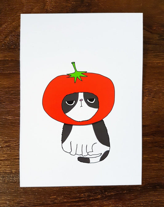 Tomato Cat Postcard
