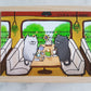 Cat Cafe in Train Postcard