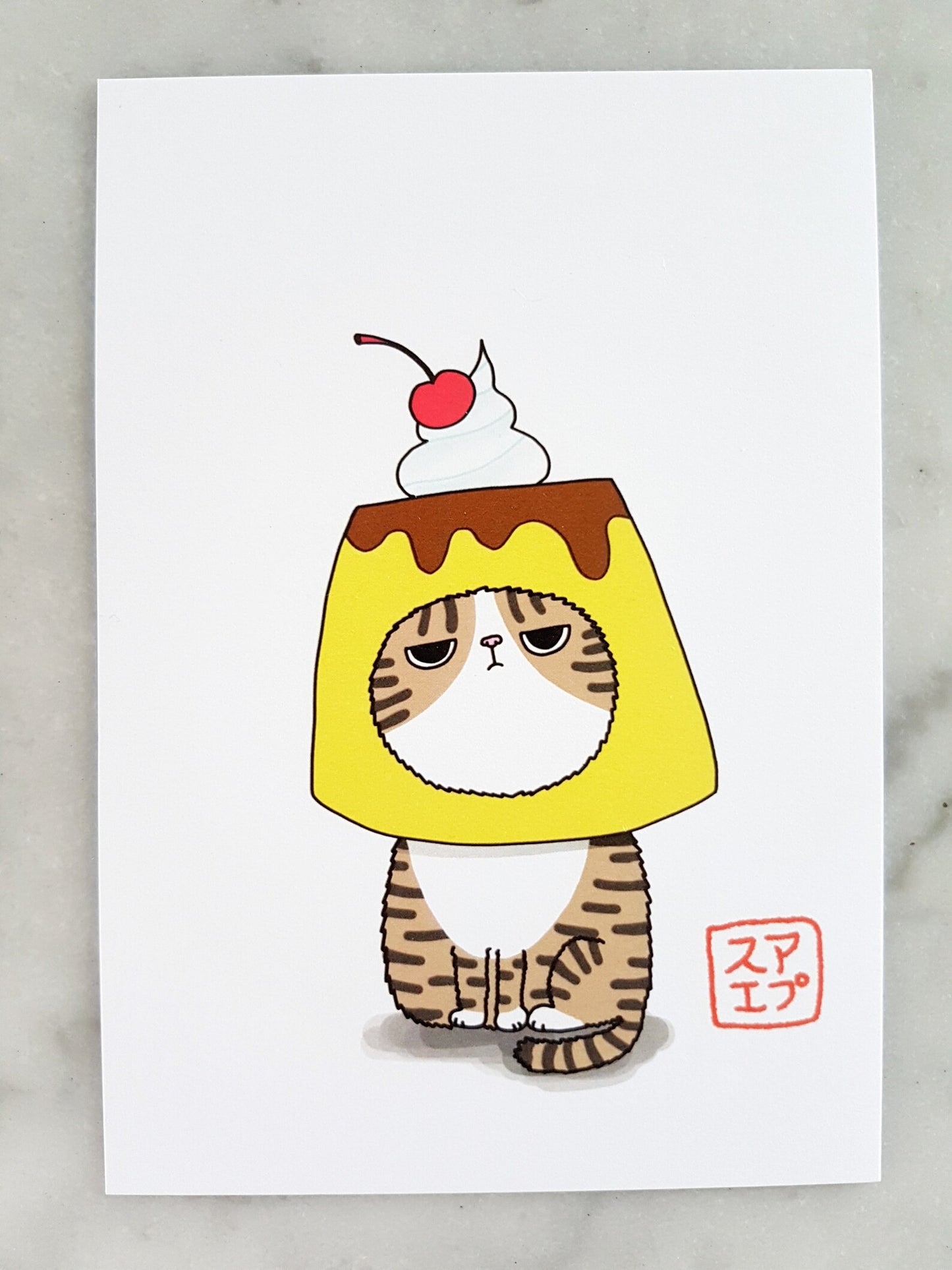Pudding Cat Postcard