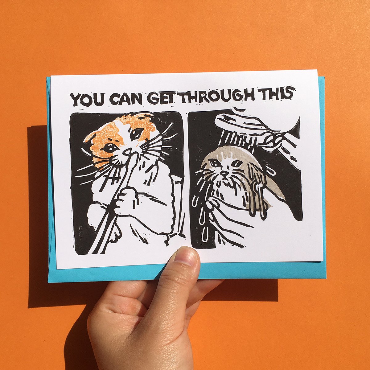 Chonky Goods - Get Through Hand-printed Card