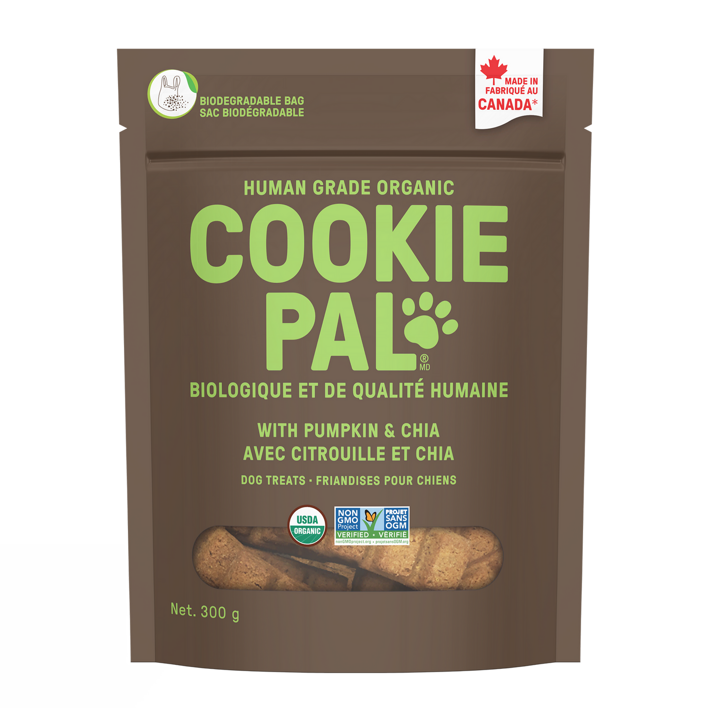 CookiePal Organic Pumpkin & Chia Recipe Dog Treats