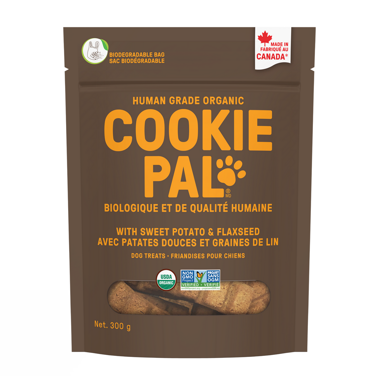 CookiePal Organic Sweet Potato Flaxseed Dog Treats
