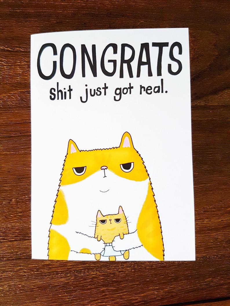 New Baby Grumpy Cat Card