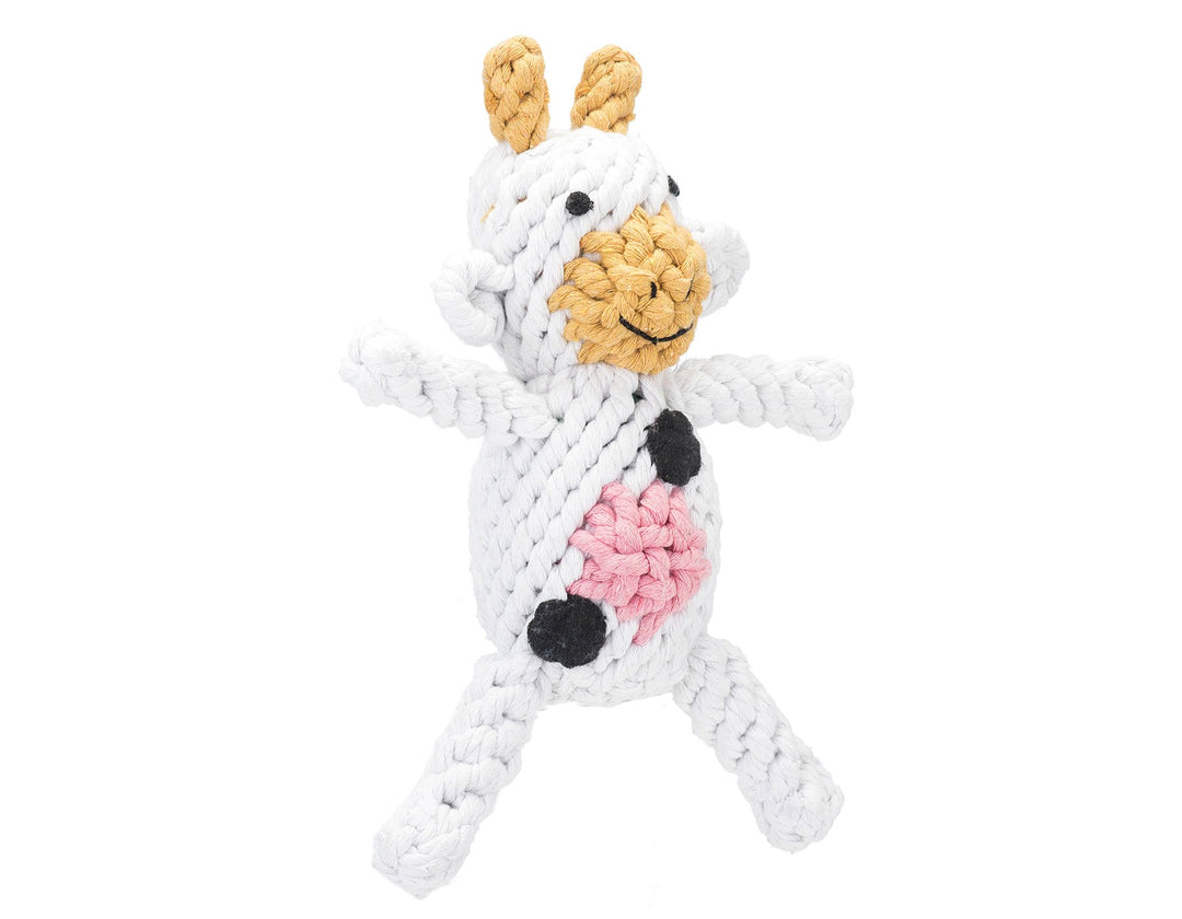 Ⓛ Jax & Bones Claire The Cow Rope Dog Toy